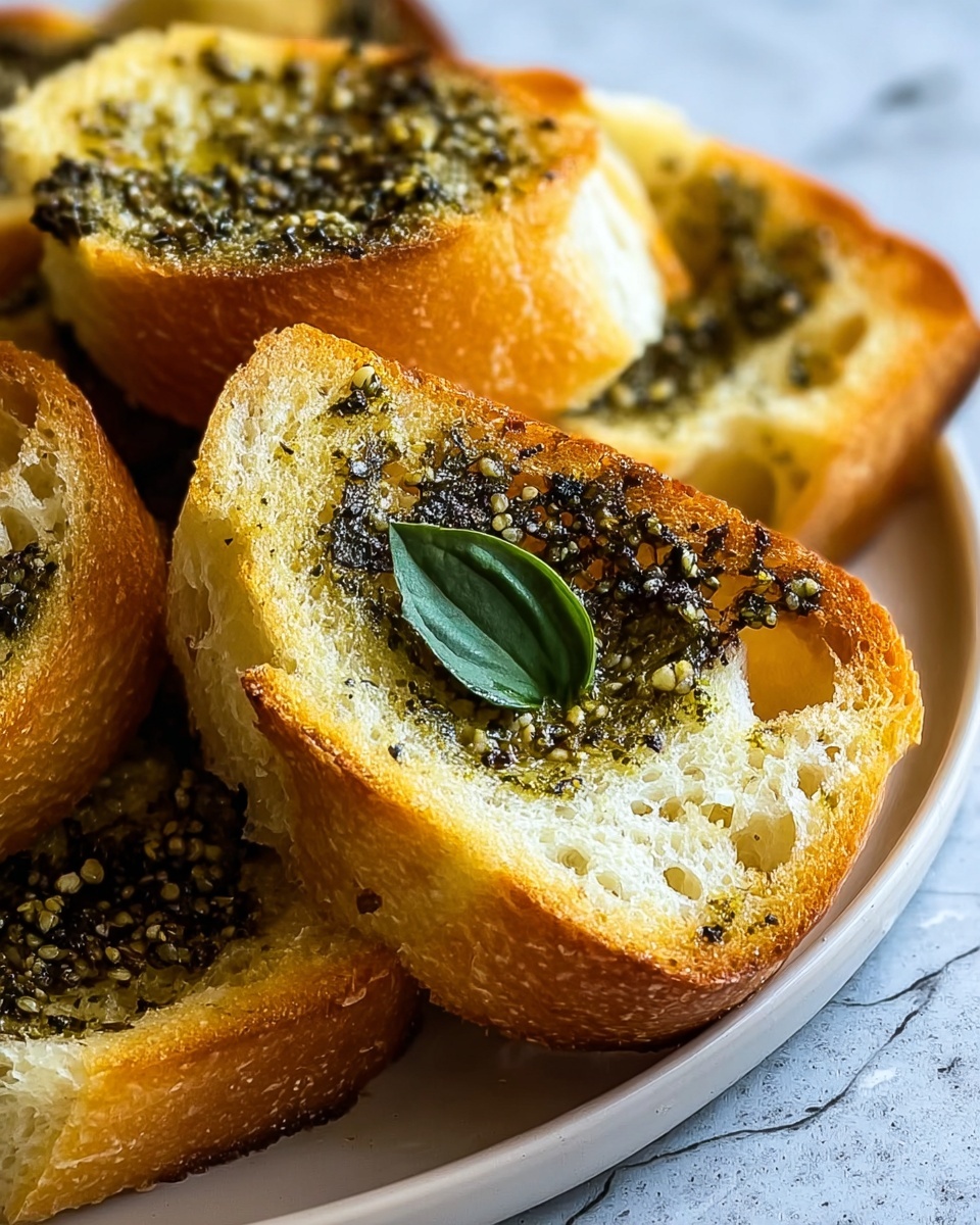 Basil Pesto Cheese Bread Rounds Recipe - Recipe Image