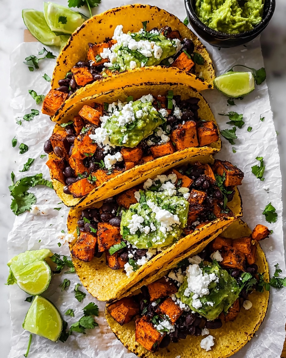 Crispy Chipotle Sweet Potato Tacos with Lime Crema Recipe - Recipe Image