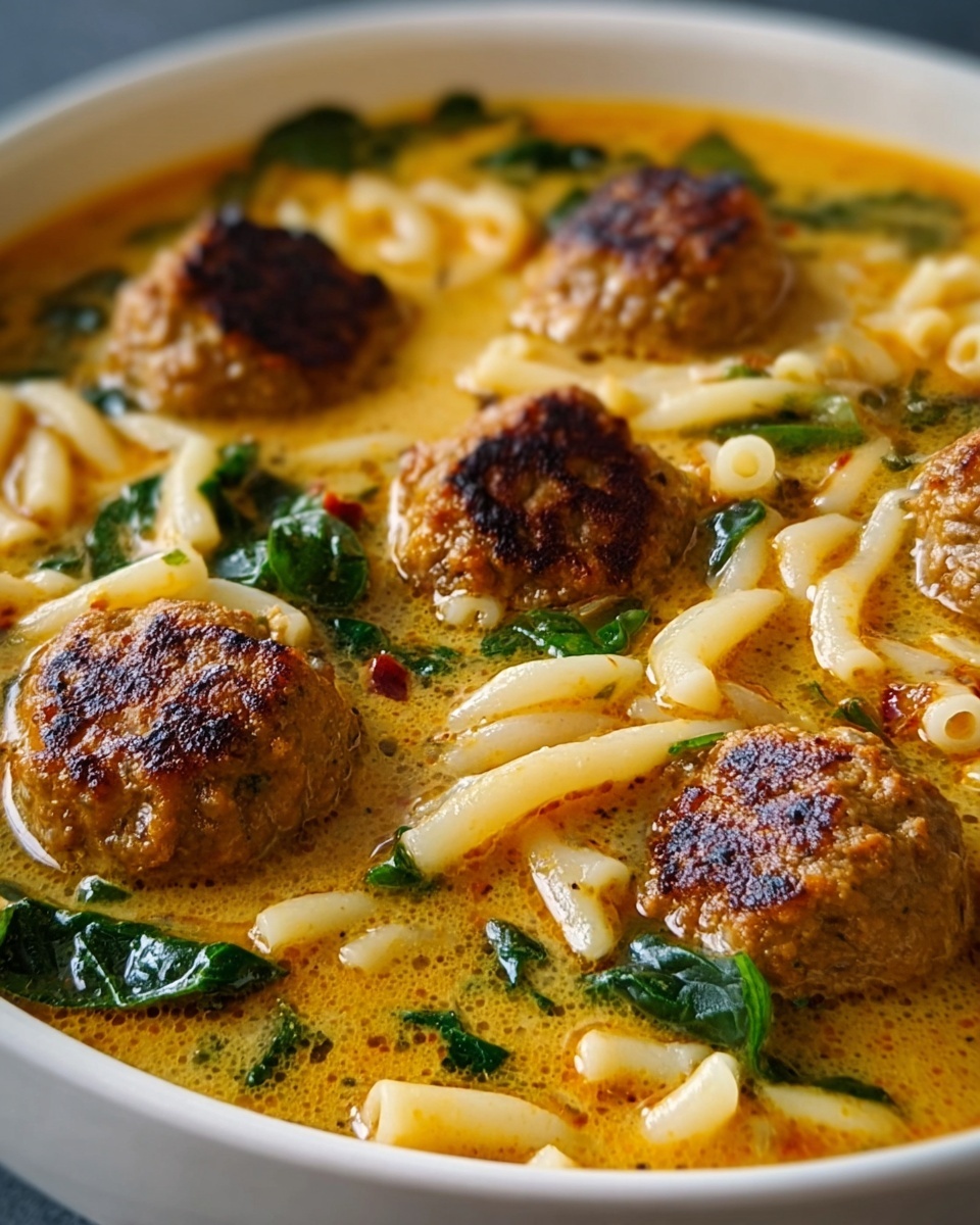 Coconut Curry Meatball Orzo Soup Recipe - Recipe Image