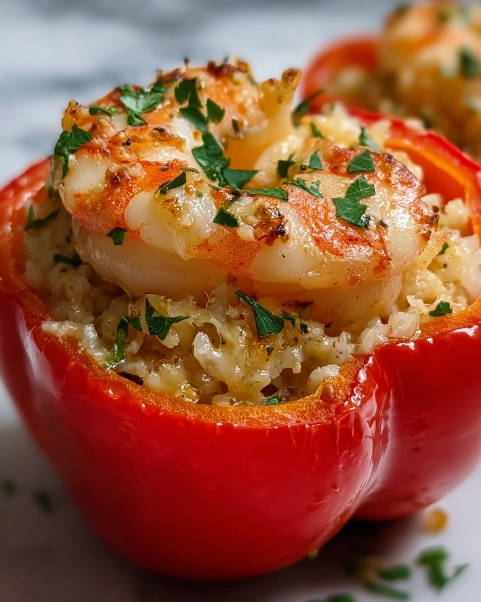 Crab and Shrimp Stuffed Bell Peppers Recipe - Recipe Image
