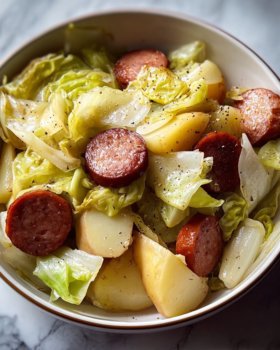 Delicious Slow Cooker Cabbage and Sausage Recipe - Recipe Image