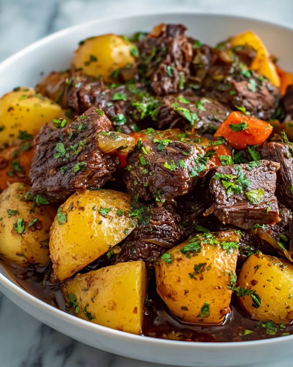 Crockpot Loaded Steak and Potato Bake Recipe - Recipe Image