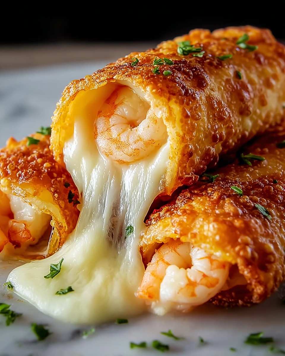 Deep-Fried Shrimp Alfredo Burrito Bites Recipe - Recipe Image