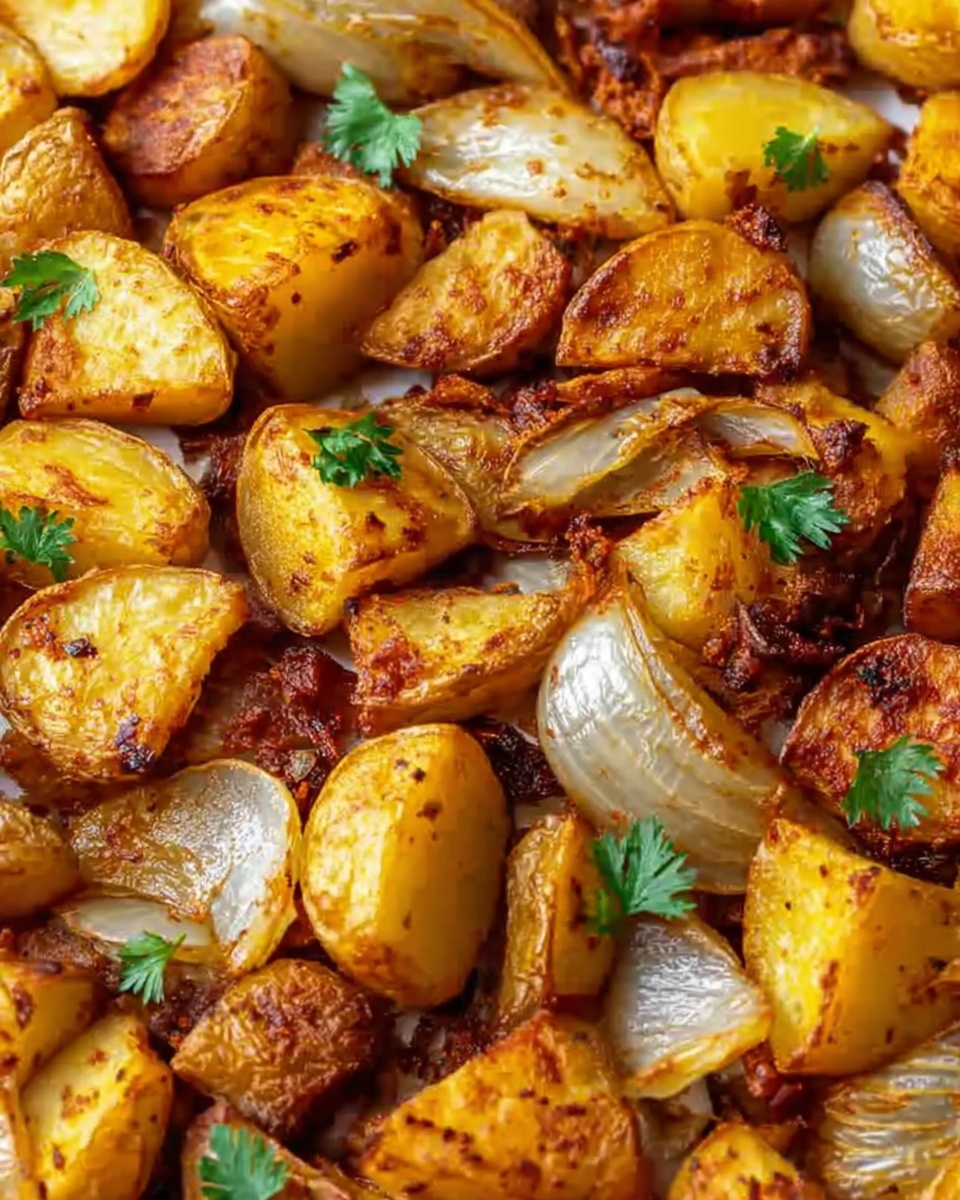 Easy Fried Potatoes with Green Onions Recipe - Recipe Image