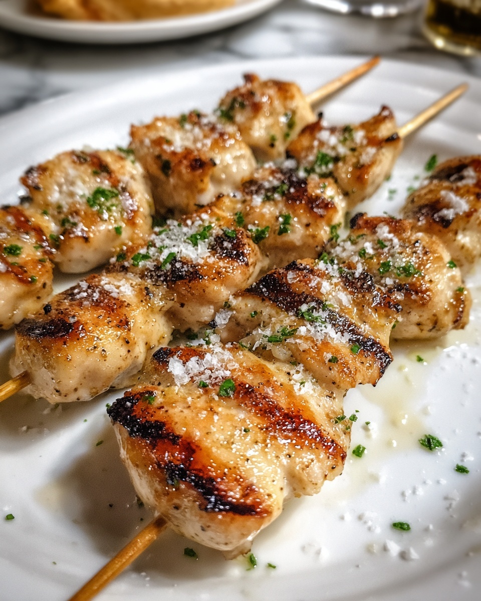 Garlic Parmesan Chicken Skewers Recipe - Recipe Image