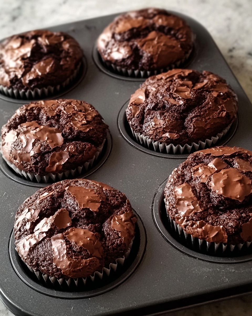 Gooey Brownie Muffins Recipe - Recipe Image