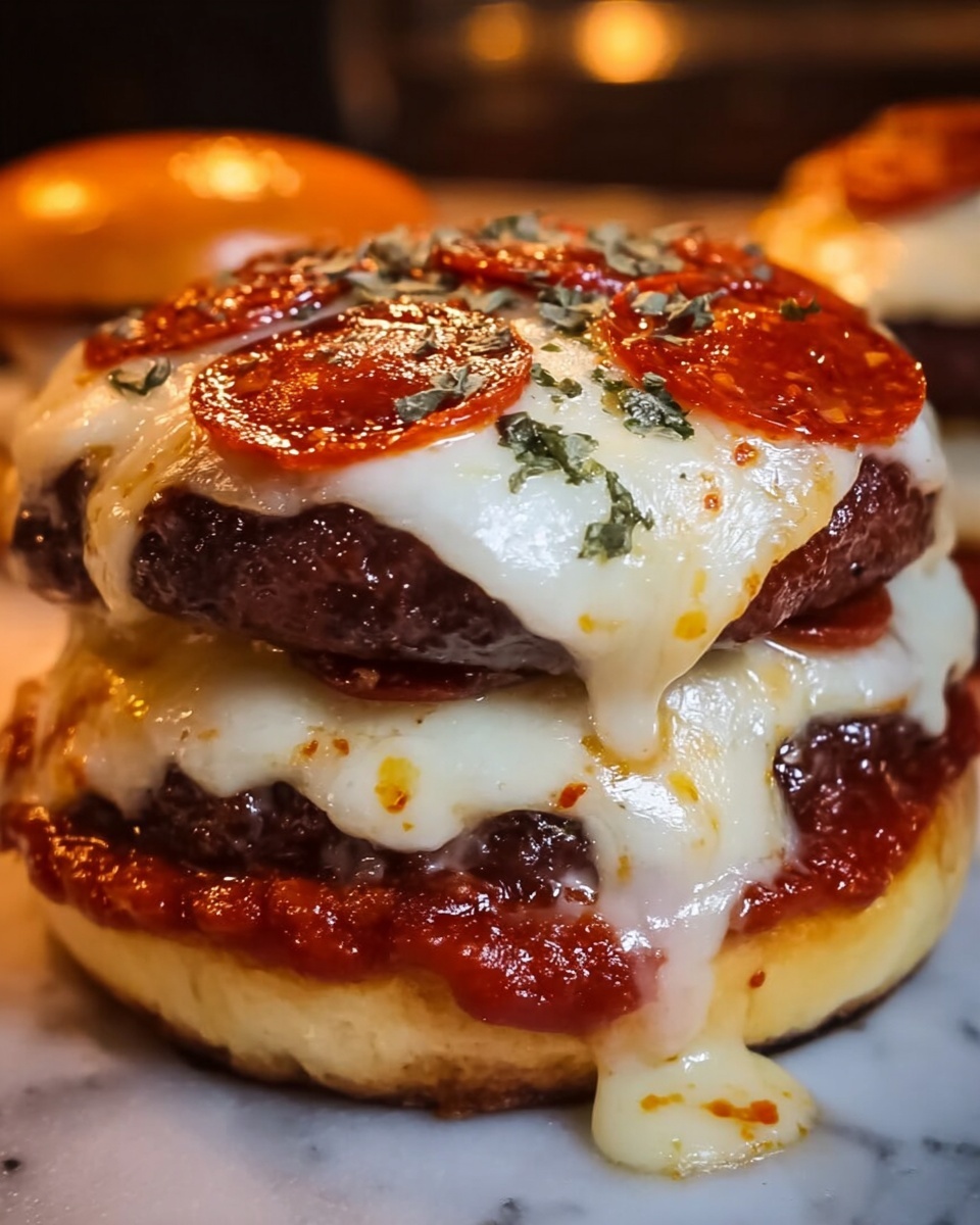 Pizza Burgers Recipe - Recipe Image