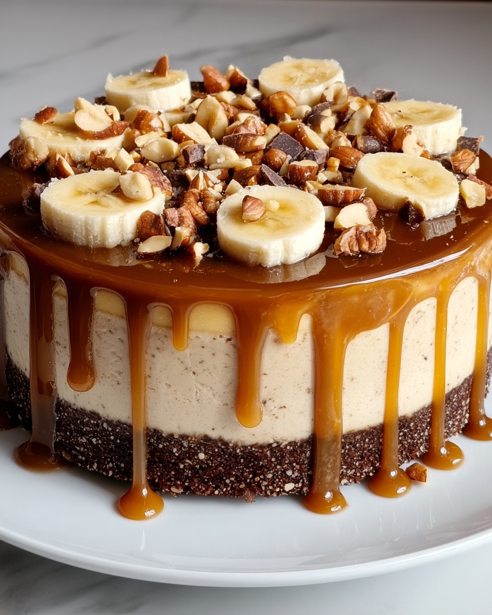 Banana Caramel Nut Cheesecake Recipe - Recipe Image