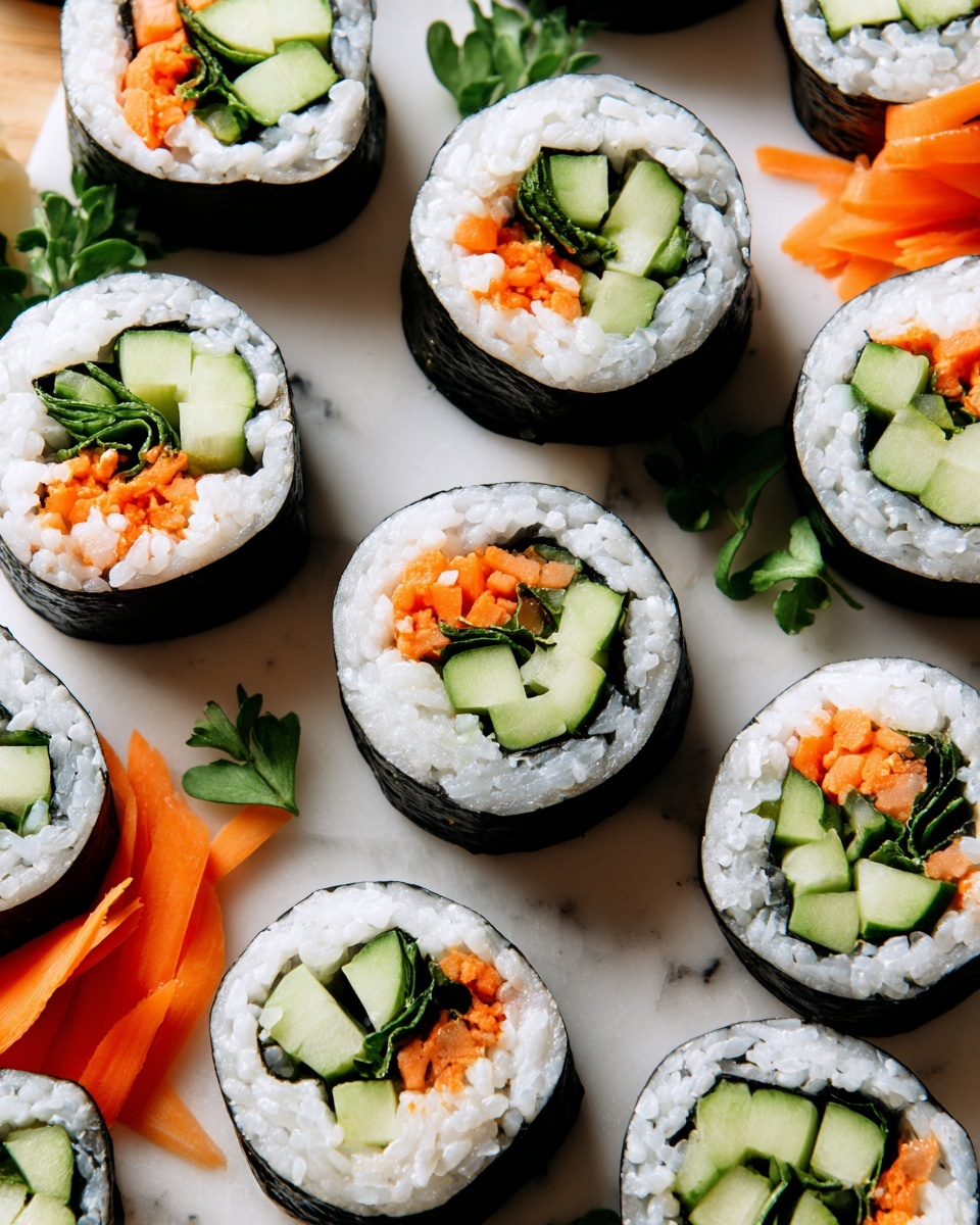 Veggie Sushi Rolls with Soy Dipping Sauce Recipe - Recipe Image