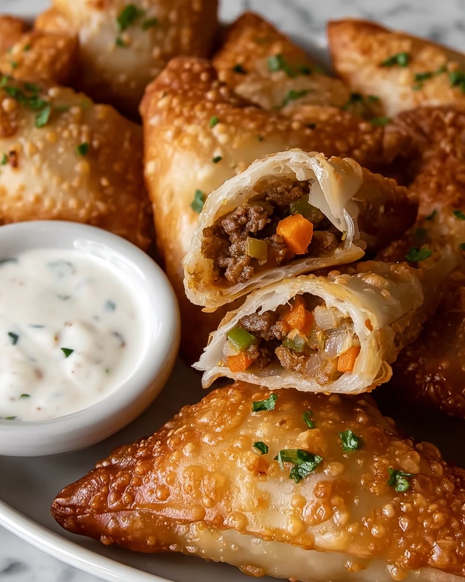 Philly Cheesesteak Egg Rolls Recipe - Recipe Image