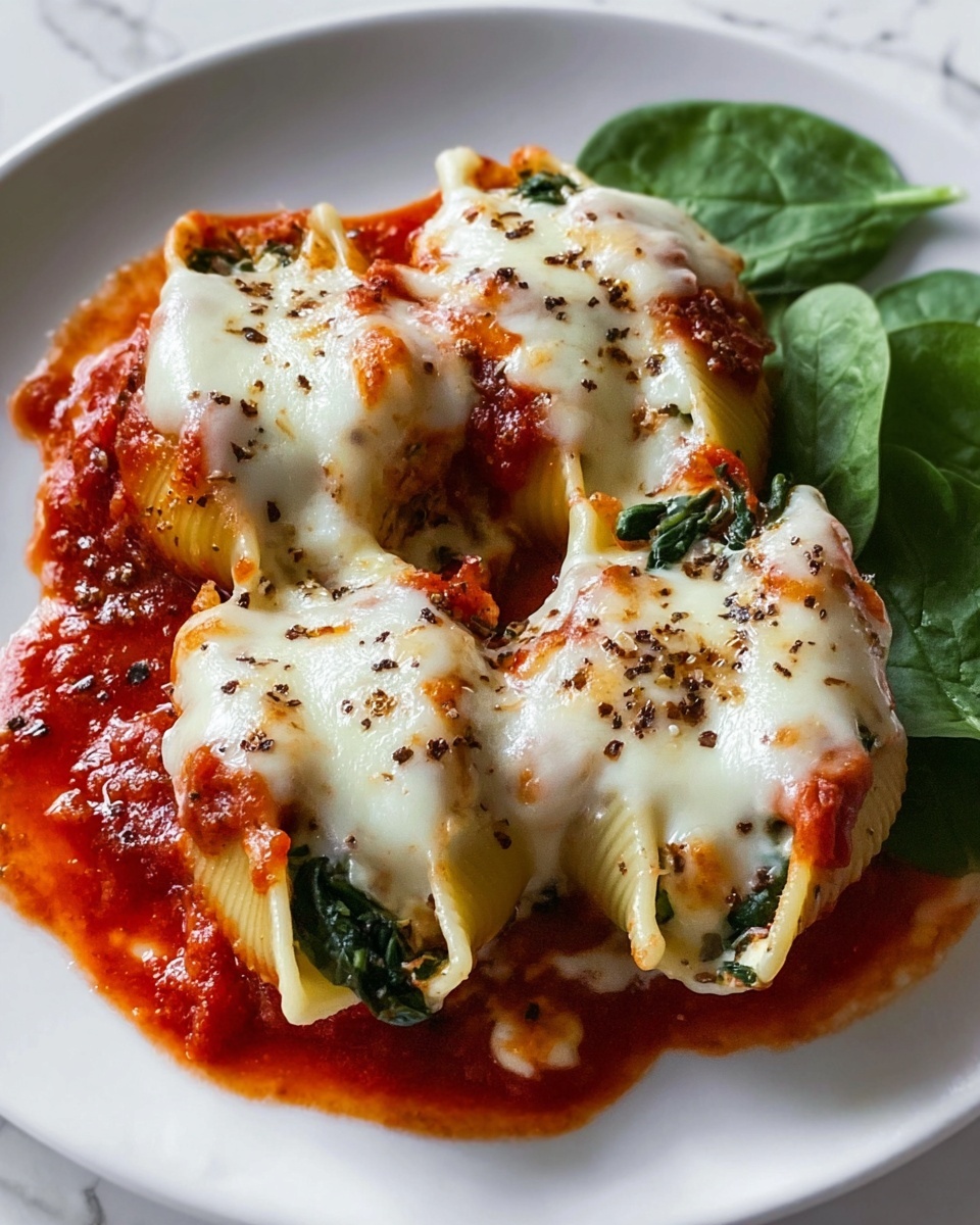 Baked Cheese Tortellini with Spinach and Marinara Recipe - Recipe Image