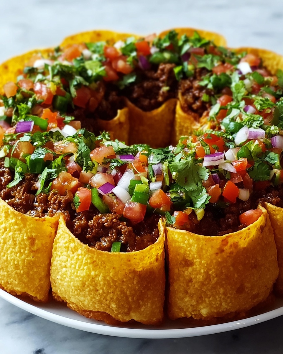 Spicy Ground Beef Taco Ring Recipe - Recipe Image