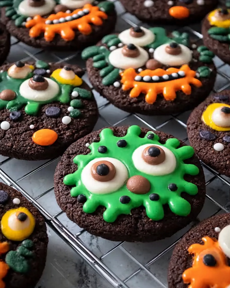 Halloween Cookies with M&Ms, Jimmies, and Candy Eyeballs Recipe - Recipe Image