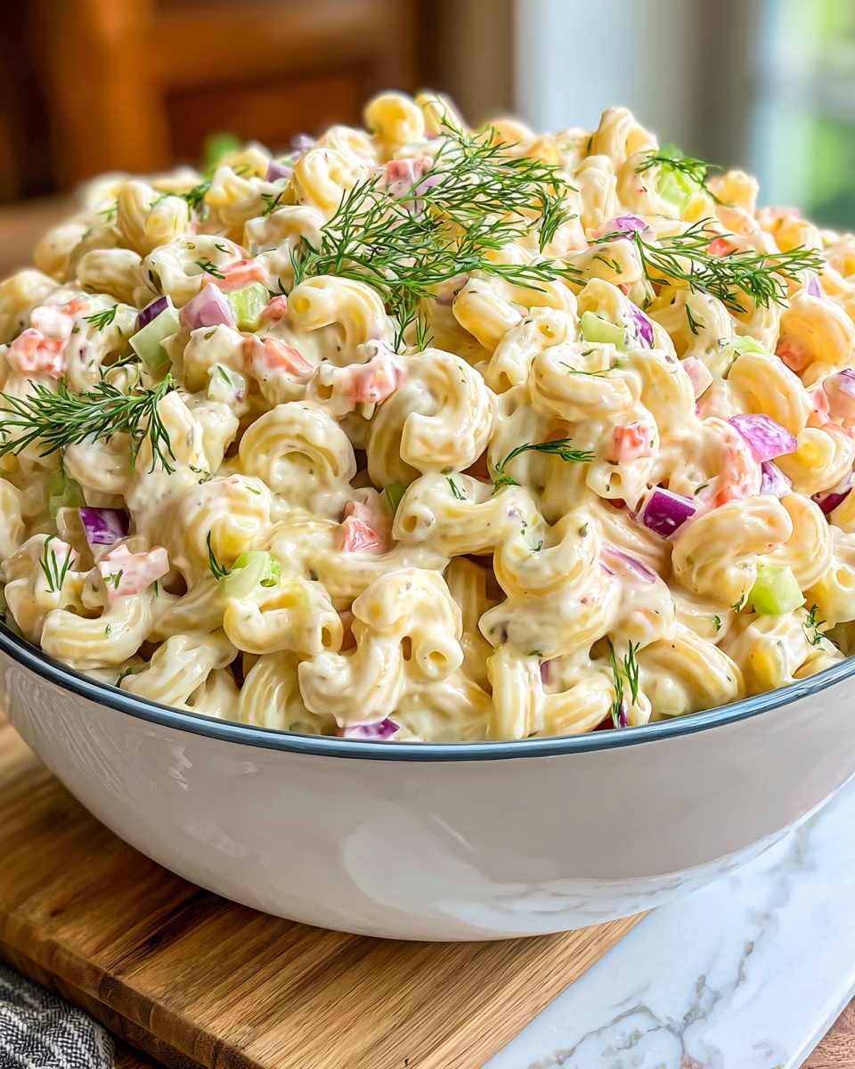 Classic Macaroni Salad with Avocado and Dill Recipe - Recipe Image