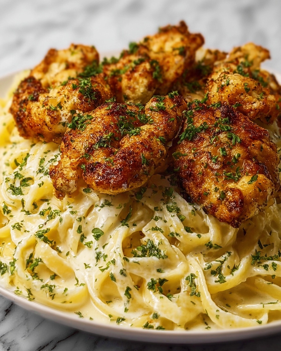Lemon Garlic Butter Chicken with Creamy Parmesan Linguine Recipe - Recipe Image