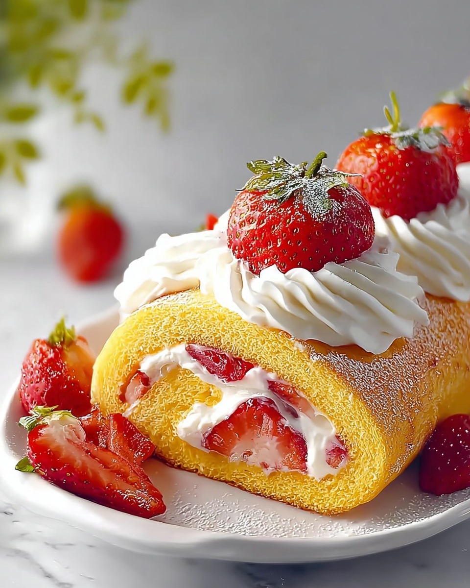 Strawberry Shortcake Roll Recipe - Recipe Image