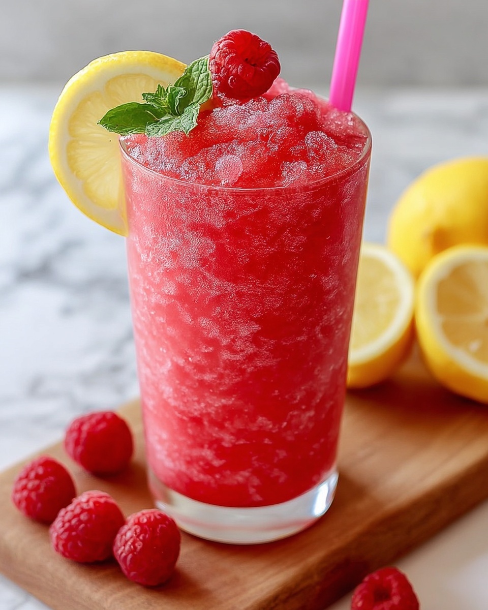 Raspberry Lemonade Slushie: Refreshing Summer Drink Recipe - Recipe Image