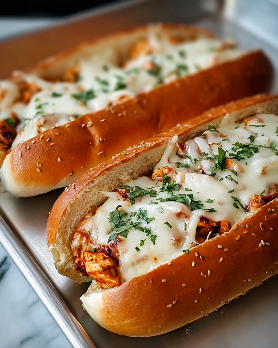 Slow Cooker Parmesan Garlic Chicken Sandwiches Recipe - Recipe Image