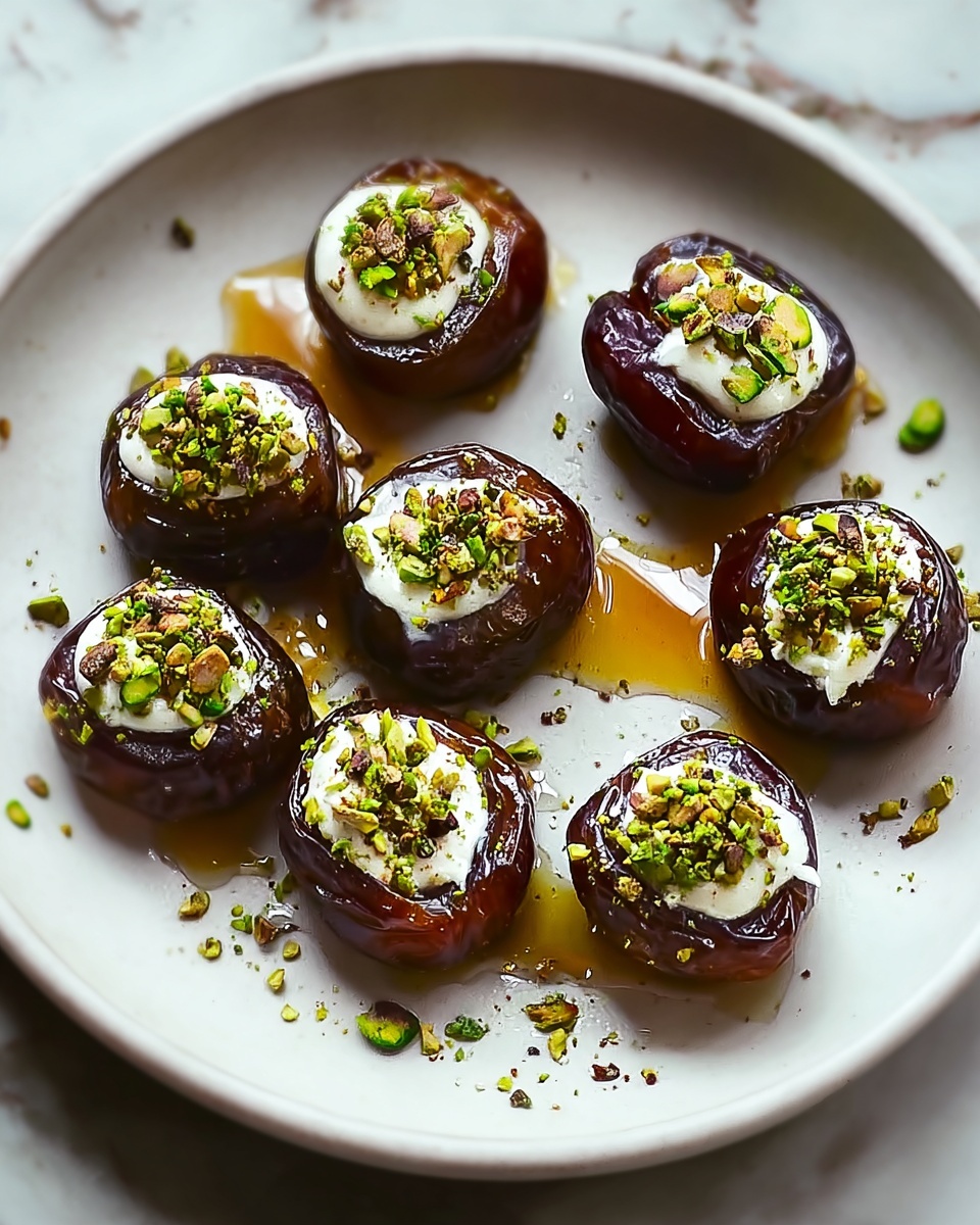 Honey Pistachio Ricotta Stuffed Dates Recipe - Recipe Image
