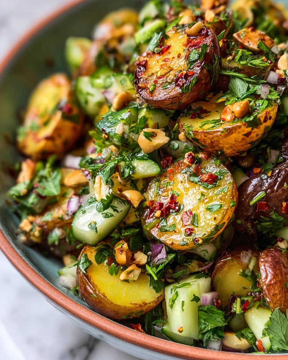 Roasted Potato Salad with Fresh Herbs and Pistachios Recipe - Recipe Image