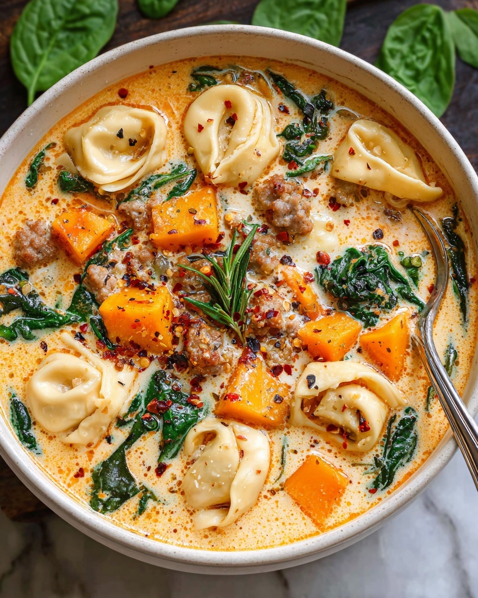 Creamy Sausage Tortellini Soup Recipe - Recipe Image