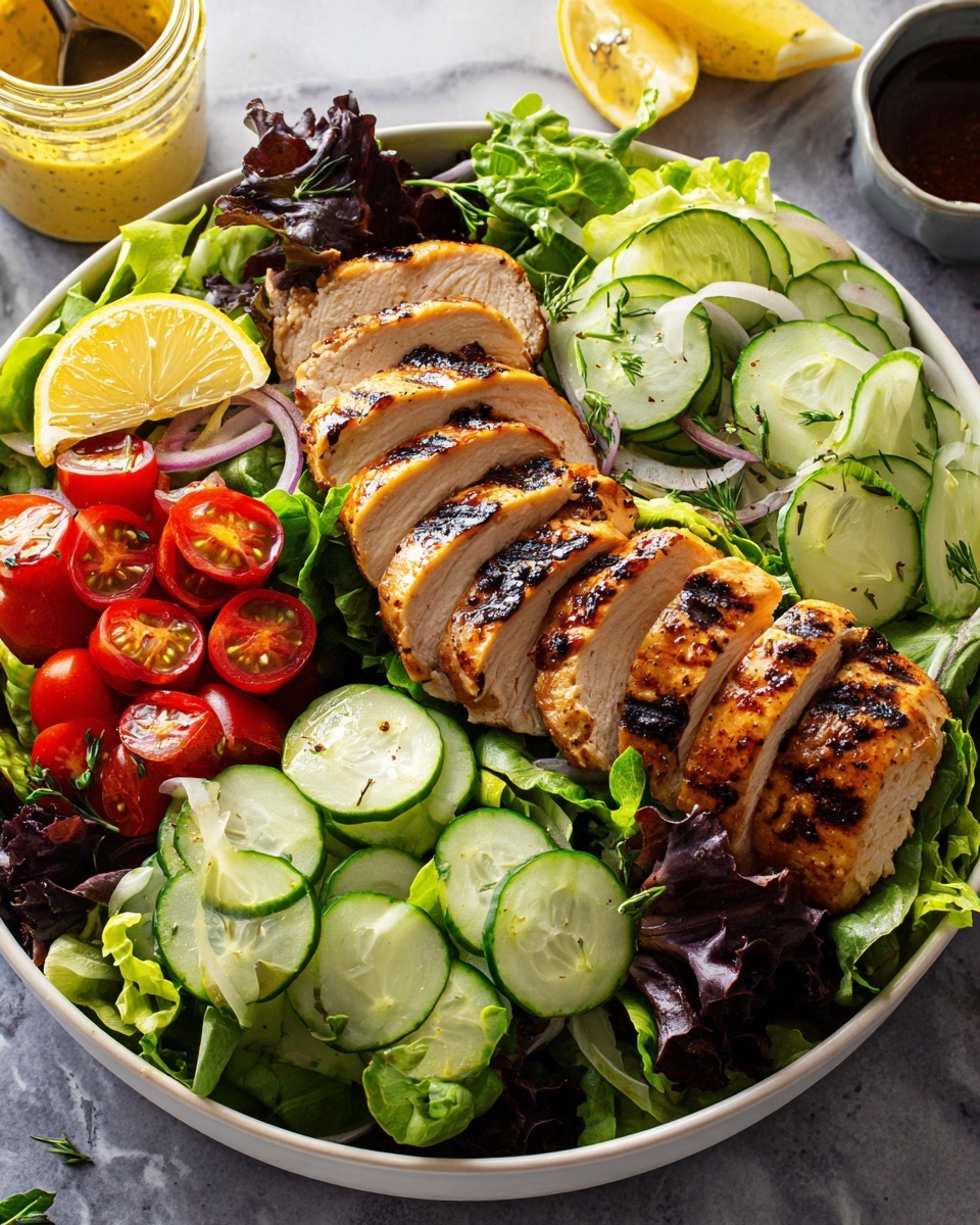 Grilled Chicken Salad with Honey Mustard Dressing Recipe - Recipe Image