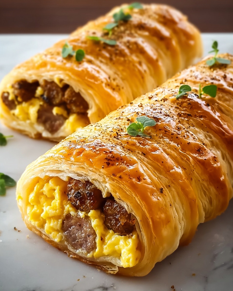 Sausage, Egg, and Cheese Breakfast Roll-Ups Recipe - Recipe Image