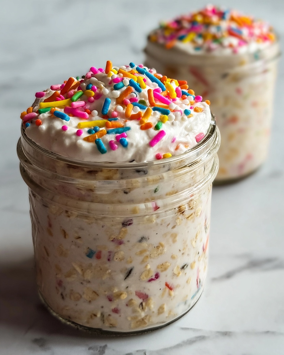 Birthday Cake Overnight Oats Recipe - Recipe Image