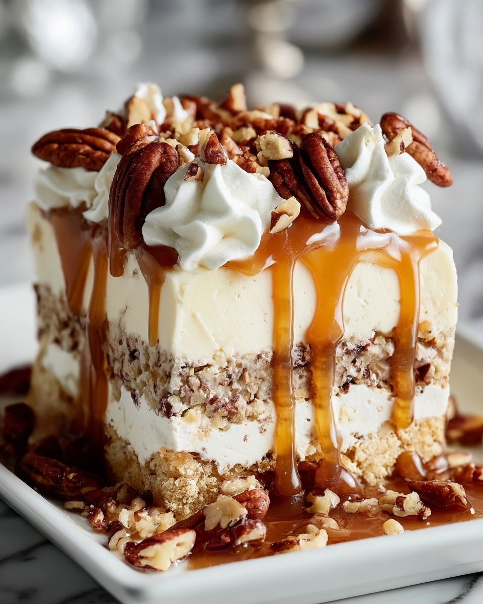 Butter Pecan Praline Poke Cake Recipe - Recipe Image