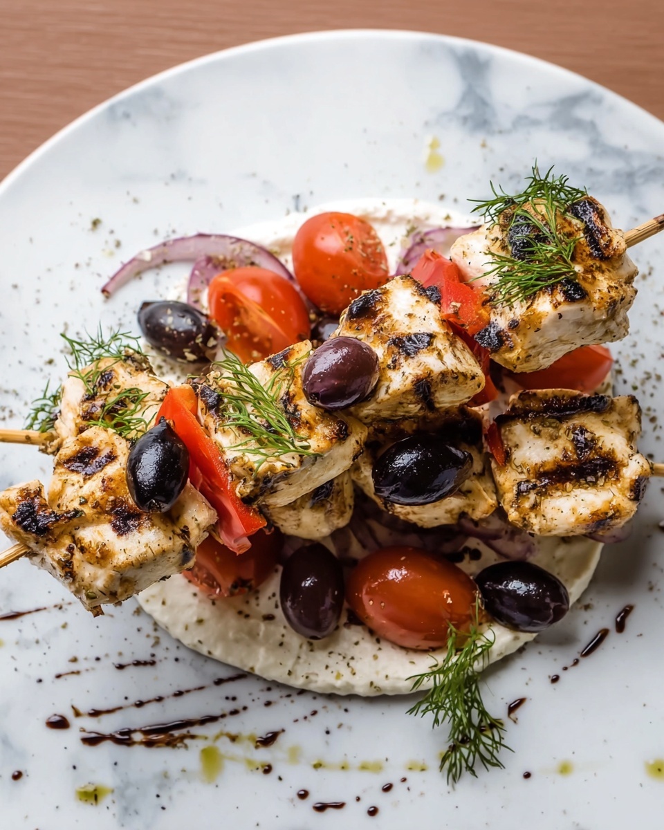 Greek Chicken Souvlaki with Tzatziki Recipe - Recipe Image