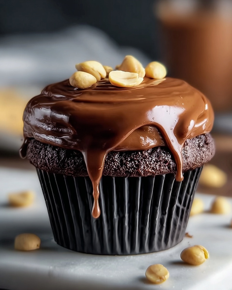 Chocolate Peanut Butter Lava Cupcakes Recipe - Recipe Image