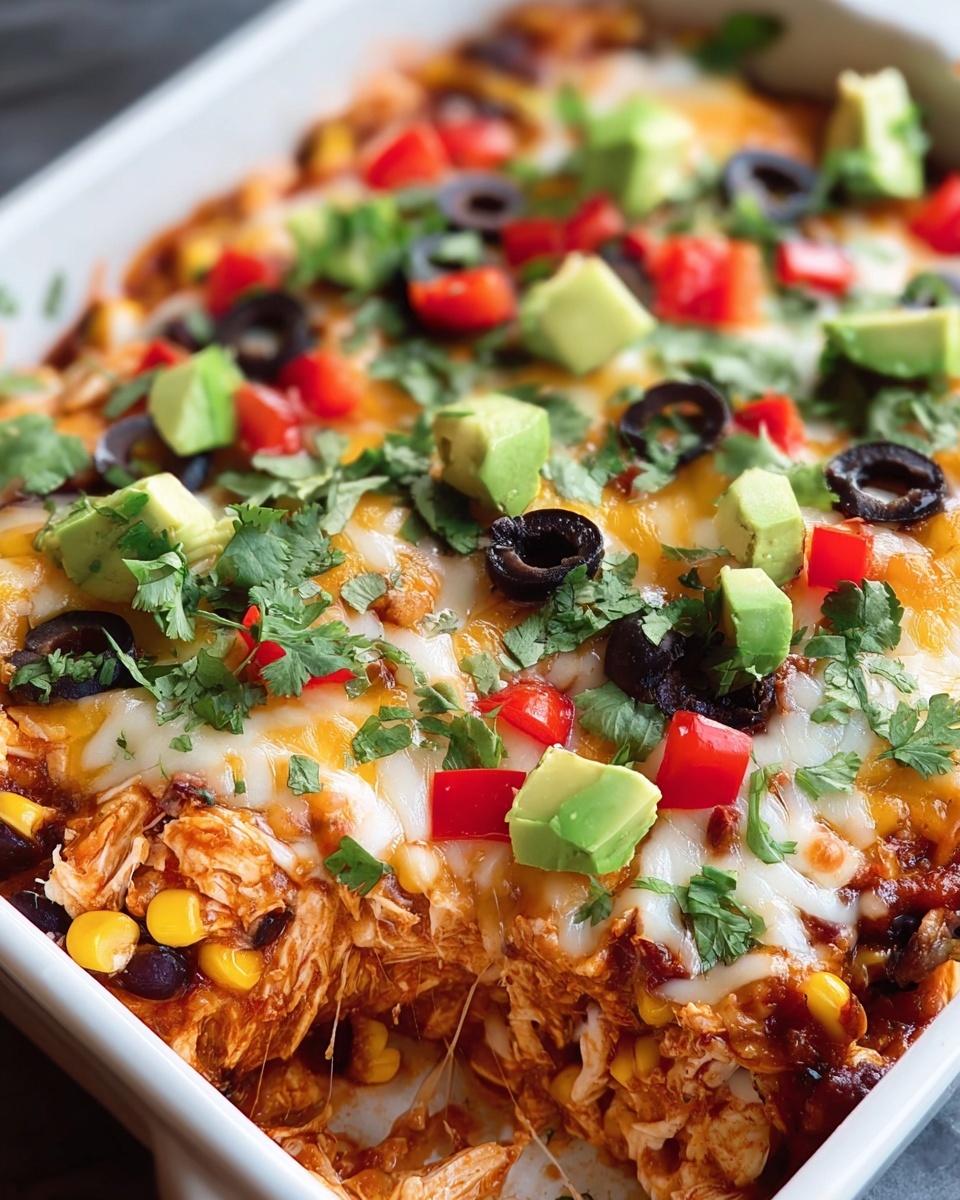 Chicken Burrito Casserole Recipe - Recipe Image