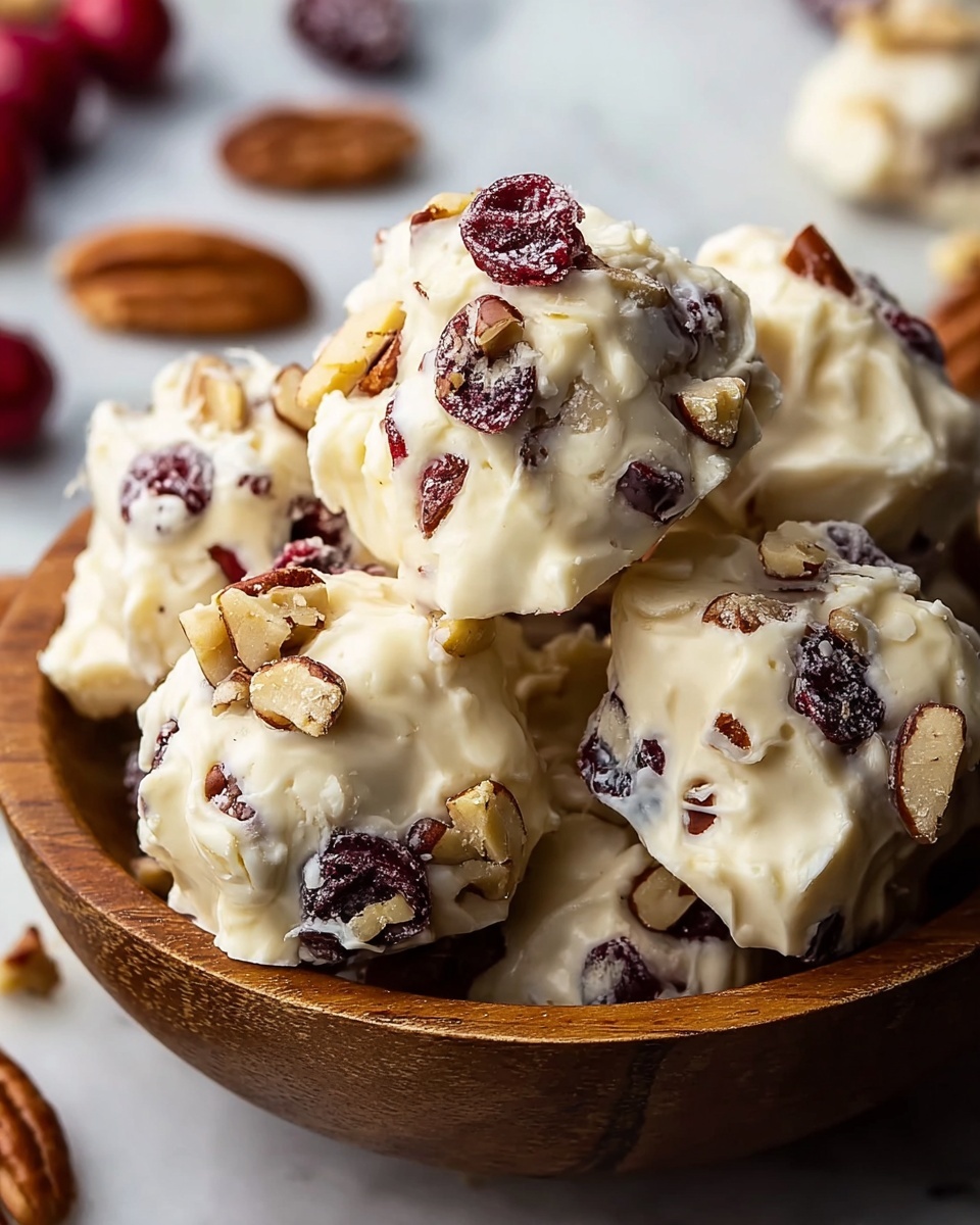 White Chocolate Cranberry Pecan Clusters Recipe - Recipe Image