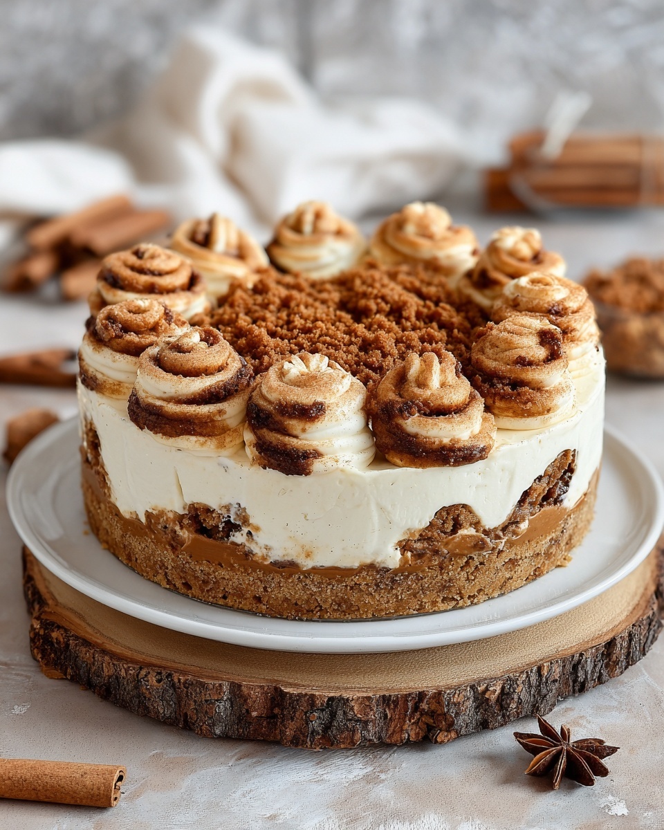 Decadent Cinnamon Roll Cheesecake Recipe - Recipe Image