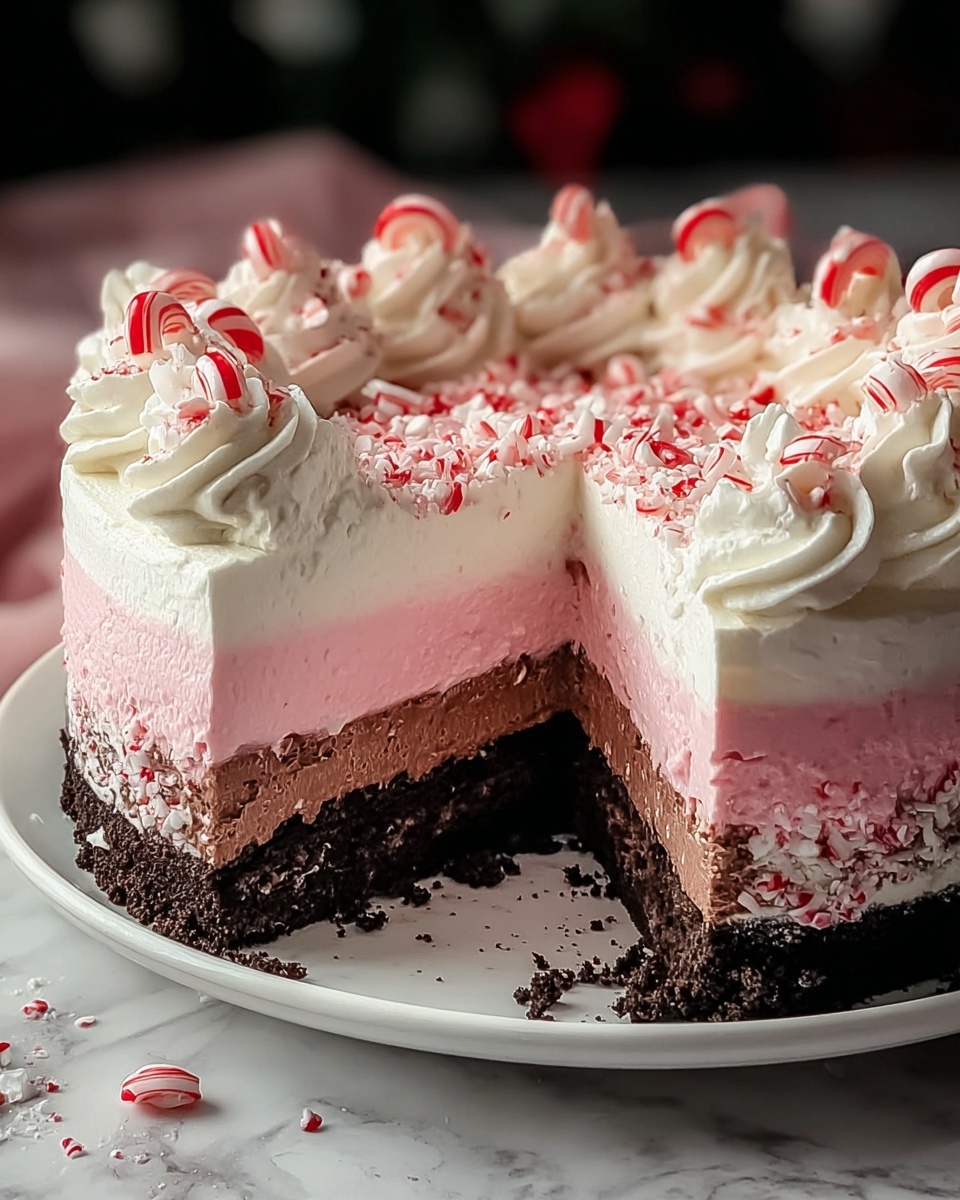 Ultimate Festive Peppermint Ice Cream Cake Recipe - Recipe Image