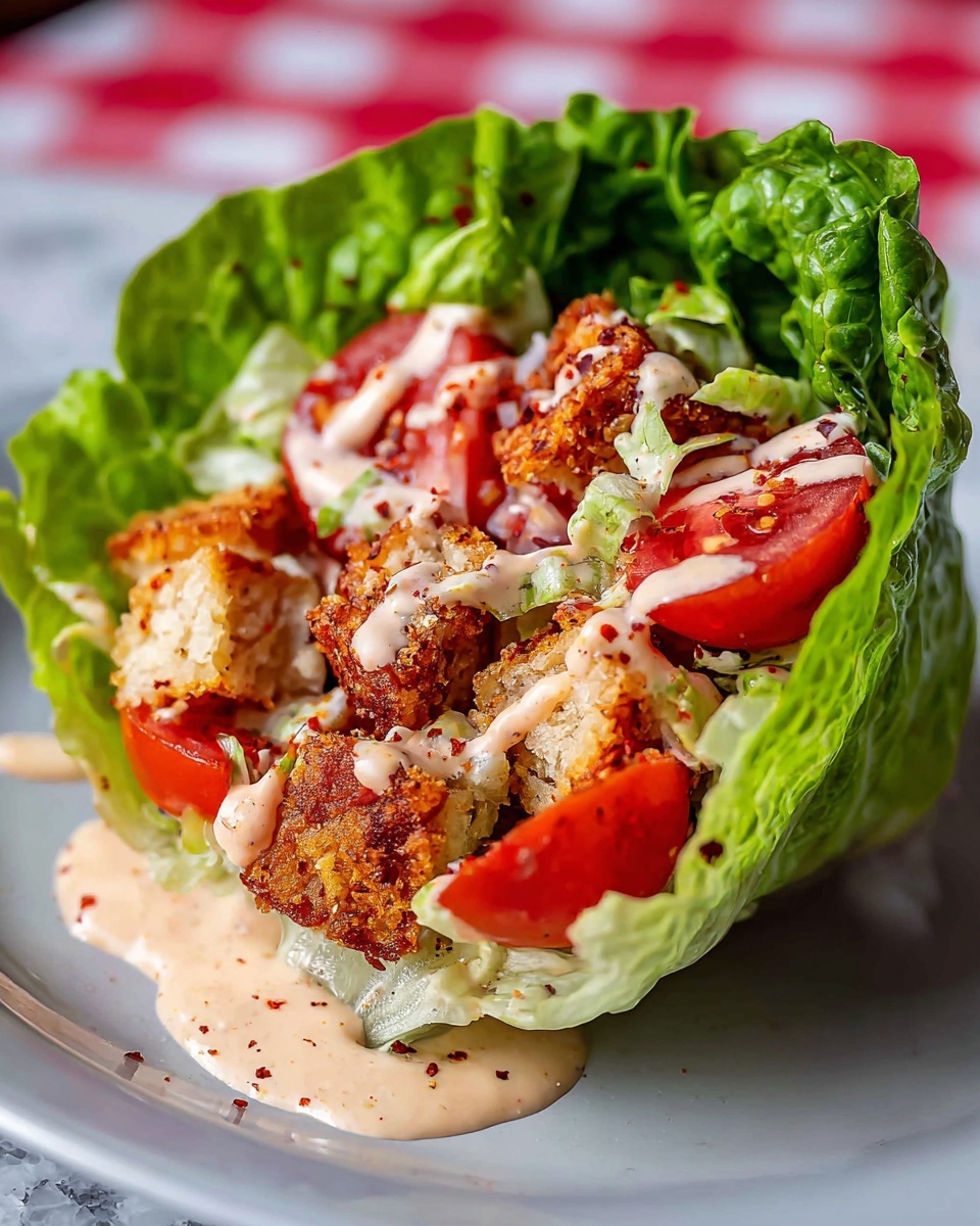 Chicken Caesar Salad Lettuce Wraps Recipe - Recipe Image