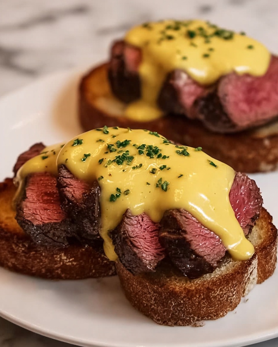 Grilled Beef Tenderloin Crostini with Béarnaise Sauce Recipe - Recipe Image