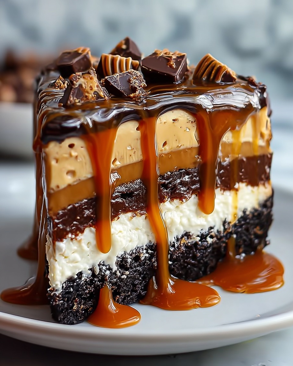 Caramel Brownie Cheesecake Recipe - Recipe Image