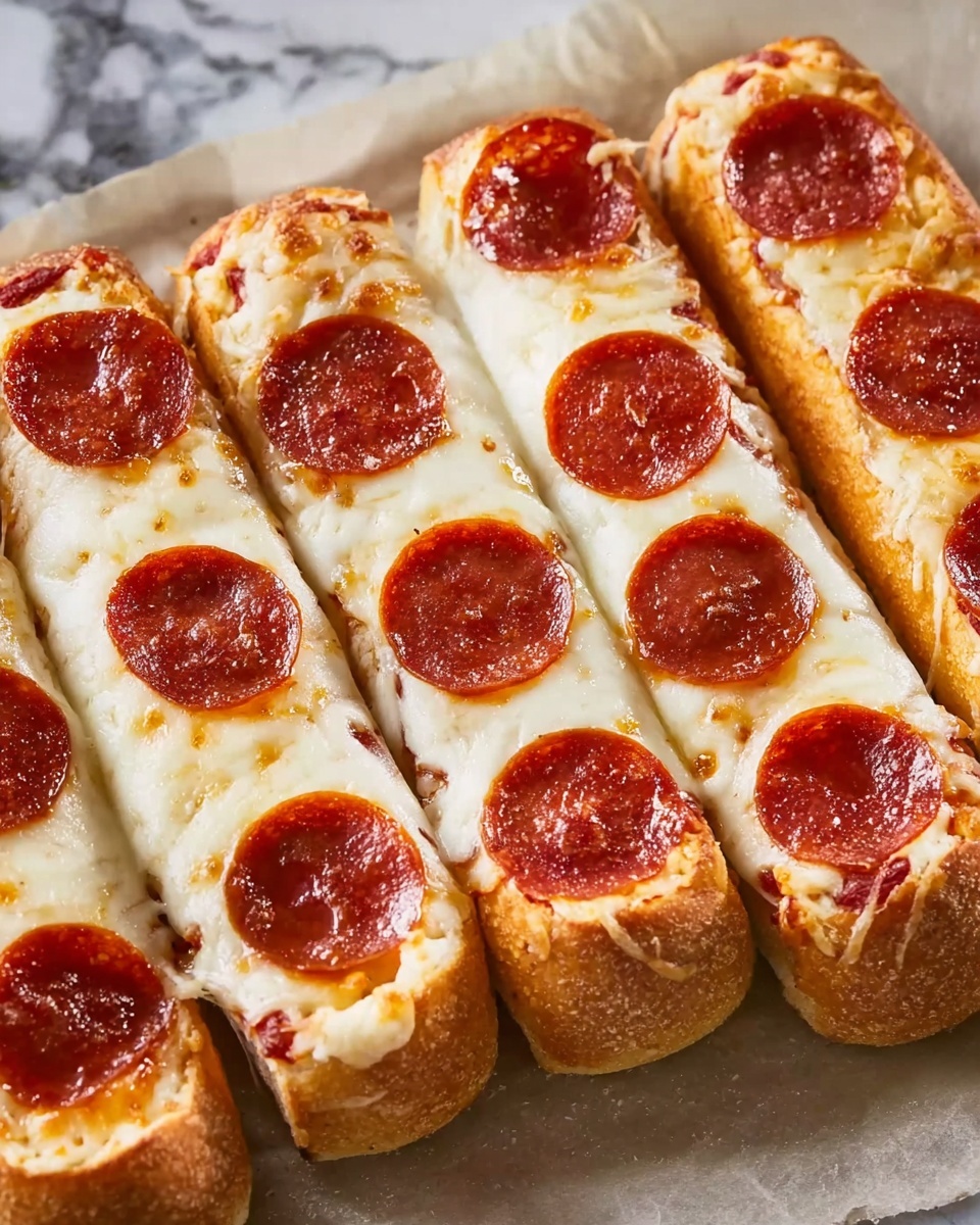 Cheesy Pepperoni Pizza Sticks Recipe - Recipe Image