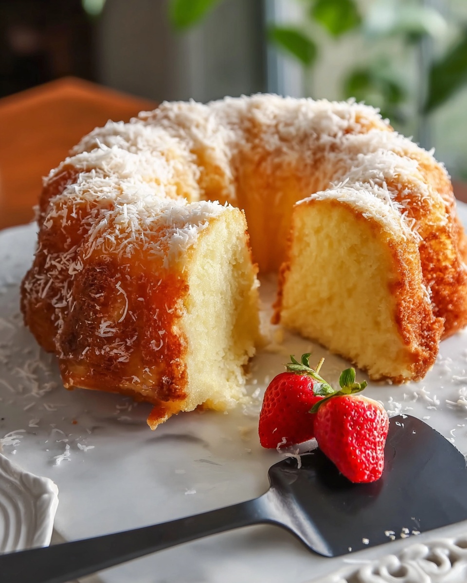 Delicious Coconut Cream Cheese Pound Cake Recipe - Recipe Image