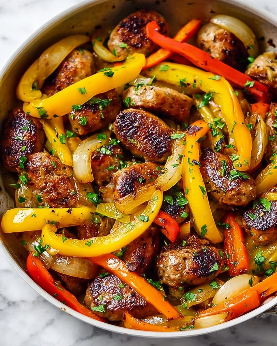 Sausage and Peppers Skillet Recipe - Recipe Image