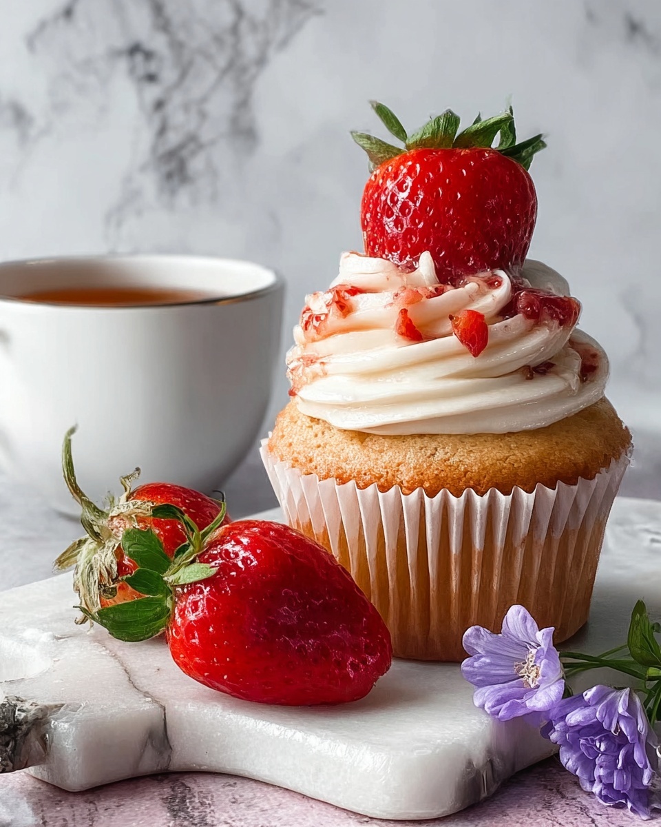 Real Strawberry Cupcakes Recipe - Recipe Image
