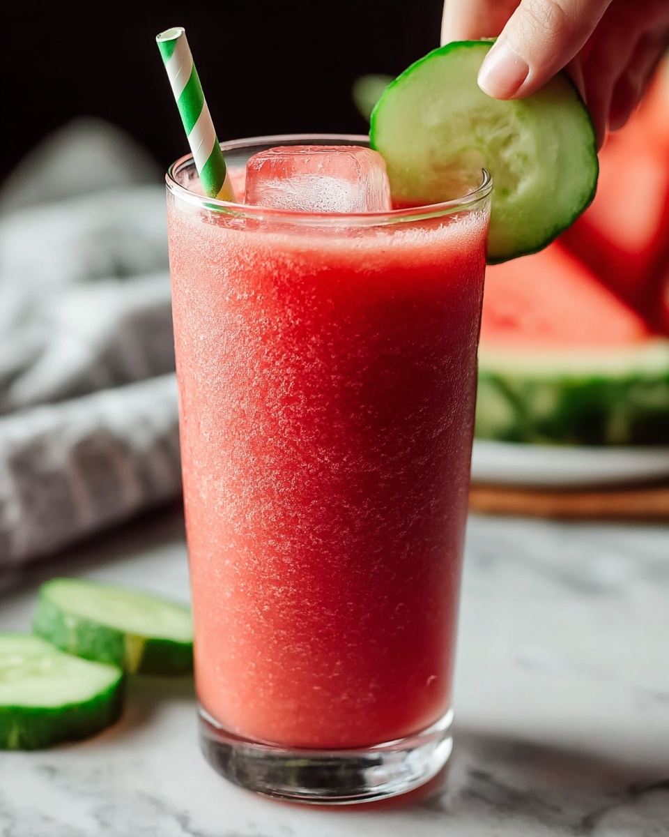 Watermelon Slushie Mocktail Recipe - Recipe Image