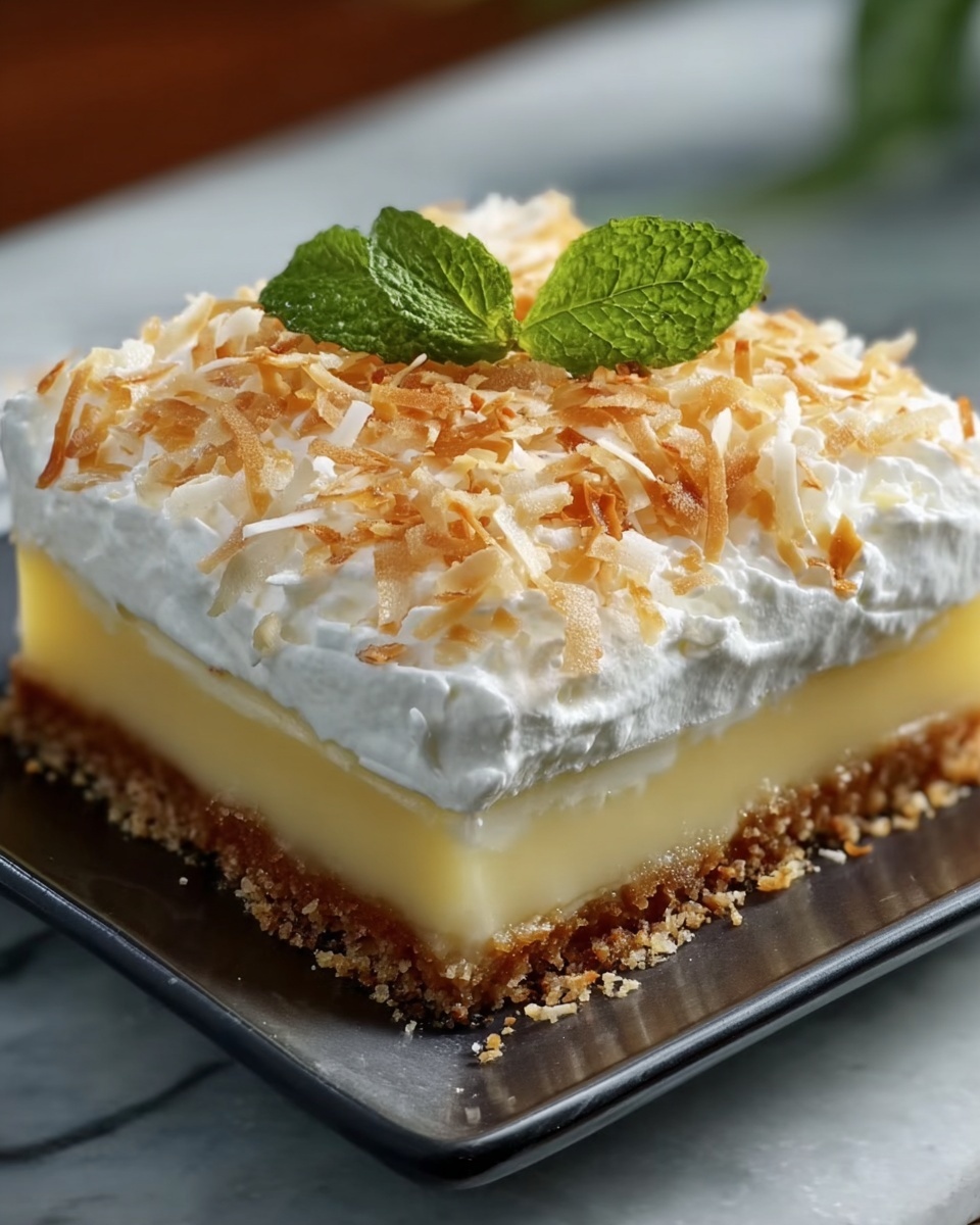 Coconut Cream Layered Dessert Recipe - Recipe Image