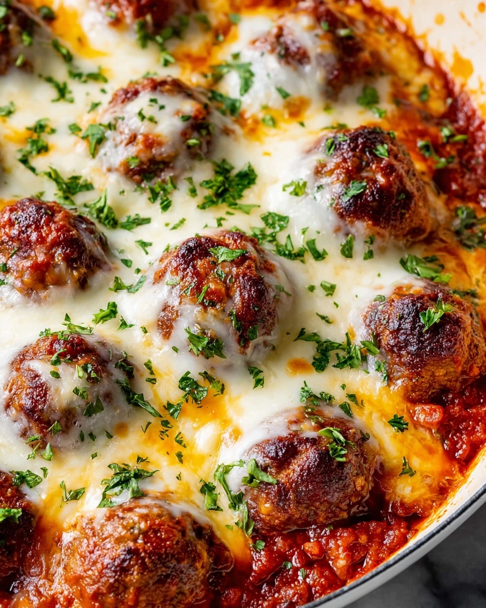 Meatball and Mozzarella Casserole Recipe - Recipe Image