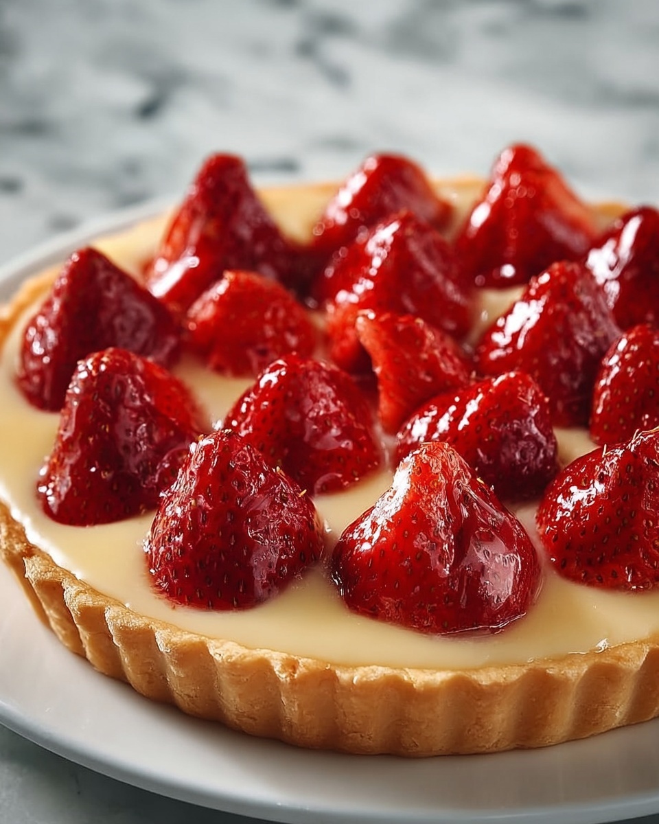 Traditional French Strawberry Tart Recipe - Recipe Image