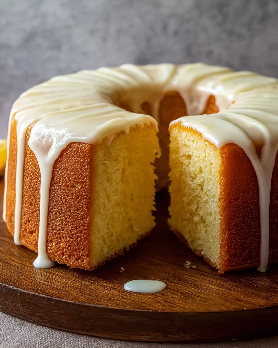 Vanilla Buttermilk Pound Cake with Cream Cheese Glaze Recipe - Recipe Image