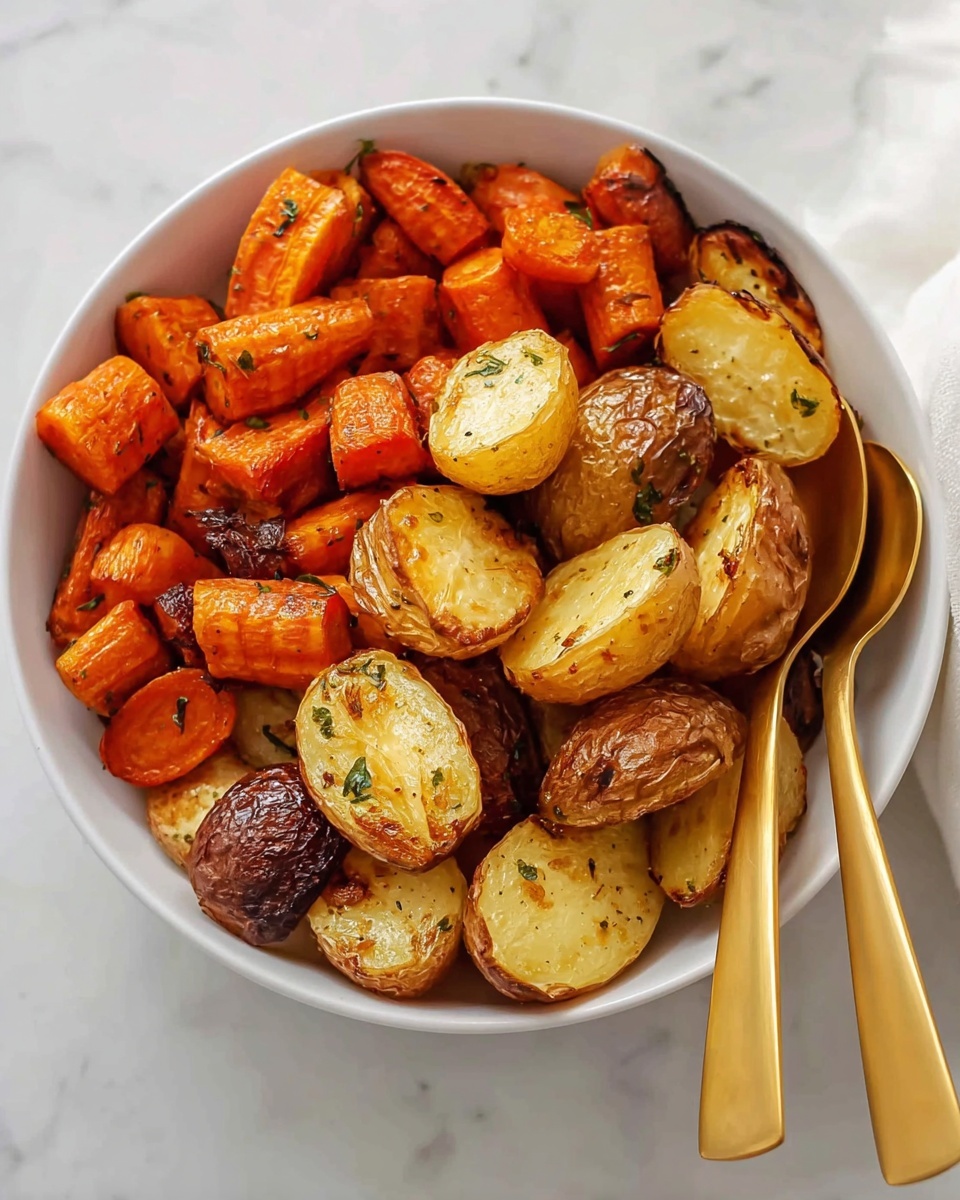 Perfect Roasted Potatoes and Carrots Recipe - Recipe Image