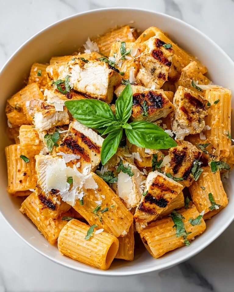 Burst Cherry Tomato Basil Chicken Rigatoni Recipe