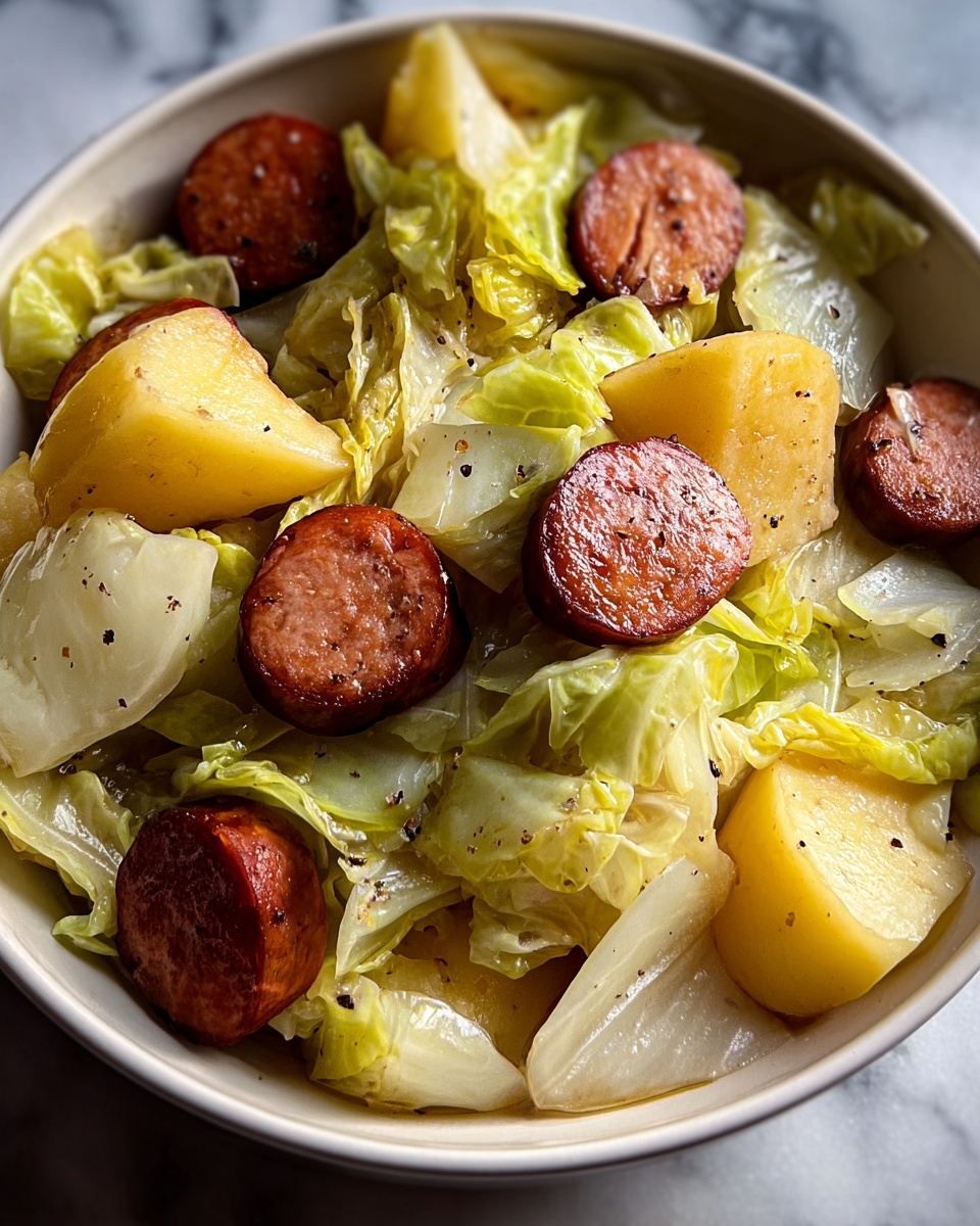 Delicious Slow Cooker Cabbage and Sausage Recipe - Recipe Image